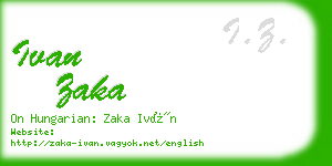 ivan zaka business card